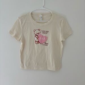 Tri Delta Cream Teddy Bear Baby Tee